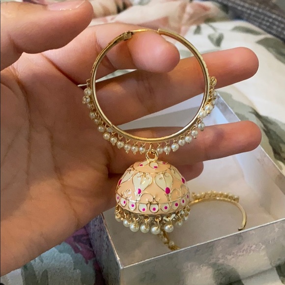 Jewelry - Brand NWT hand painted peach Walia Jhumki Earrings Jewelry - Brand NWT hand painted peach Walia Jhumki Earrings